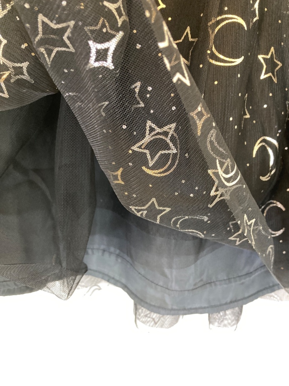 Cat & Jack NWT Moon and Stars Black Silver Sz XL 14/16 YOUTH Tutu Bottom - Picture 5 of 12